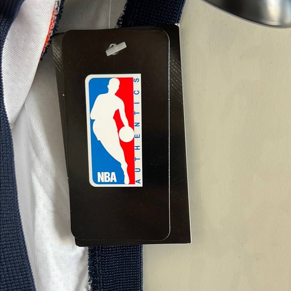 Nike Stephen Curry White and Orange Basketball Jersey - Picture 3 of 4